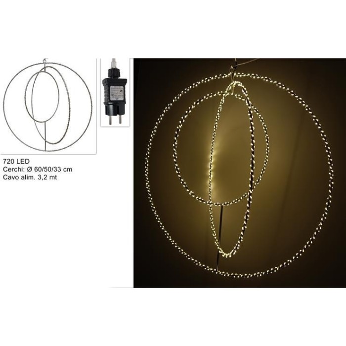 CERCHI METALLO 720LED D60 B.CO